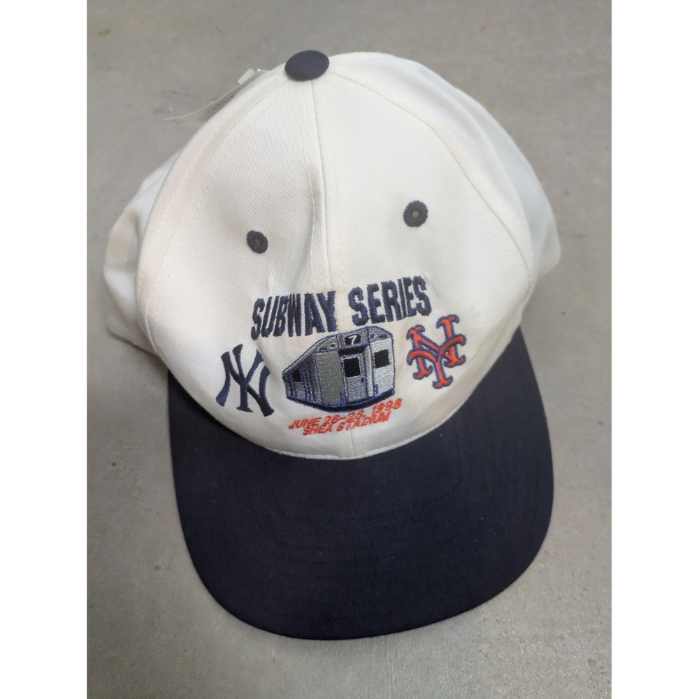 NEW Twins Enterprise Hat Men's OSFA White 1998 Subway Series Yankees Mets MLB